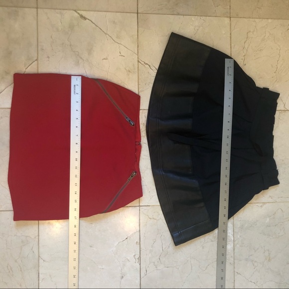 Skirt LOT of 2, Very J, BCBG, Navy, Red, Szs S & 0 - Picture 15 of 16